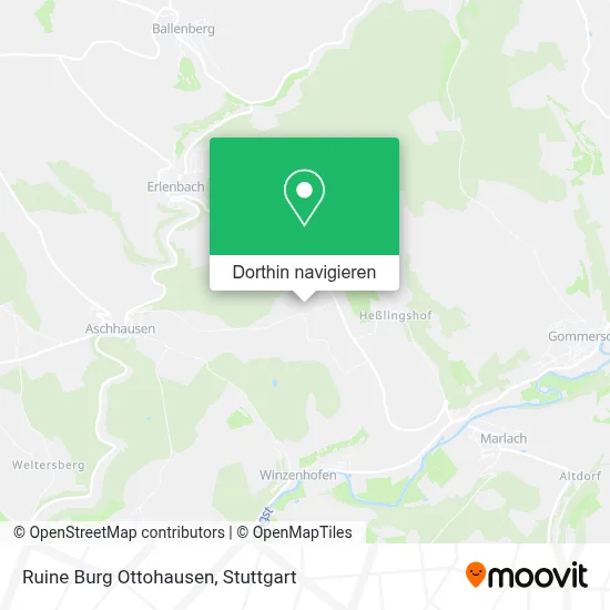 Ruine Burg Ottohausen Karte