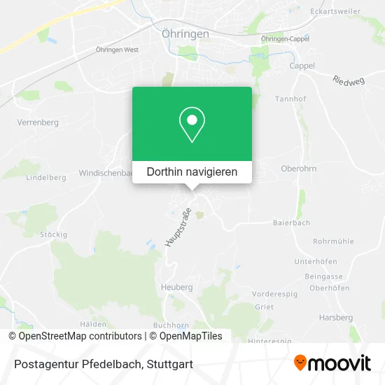 Postagentur Pfedelbach Karte