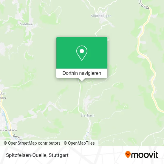 Spitzfelsen-Quelle Karte