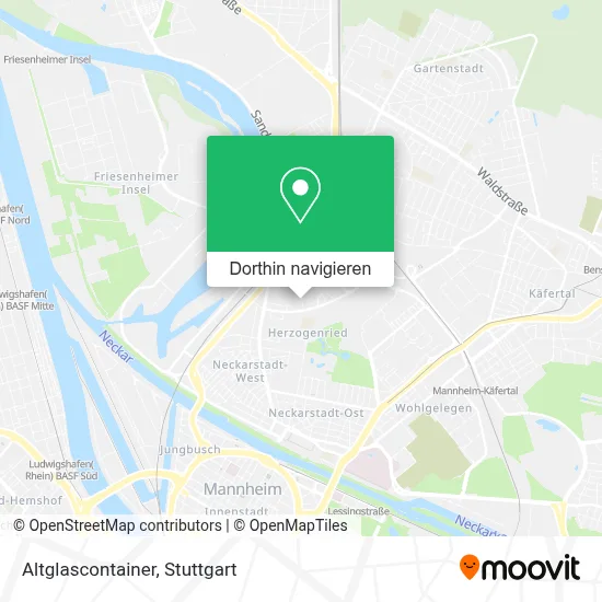 Altglascontainer Karte