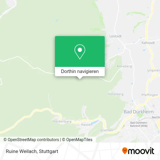 Ruine Weilach Karte