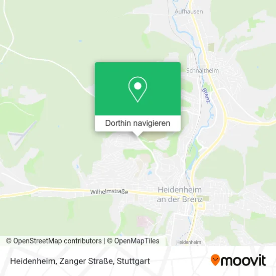 Heidenheim, Zanger Straße Karte