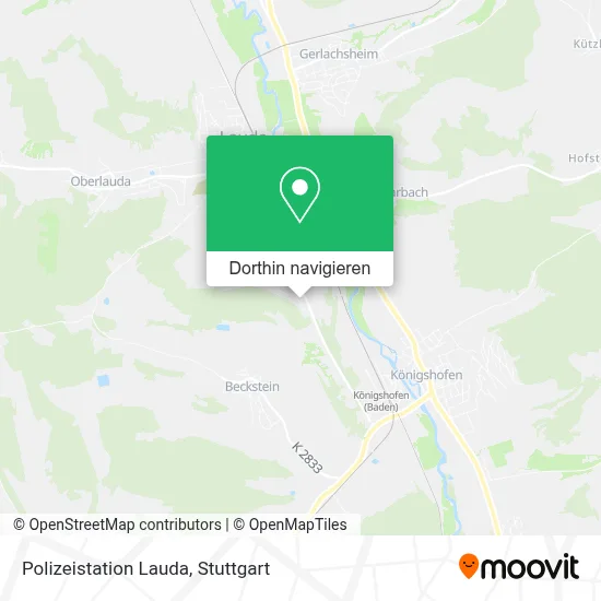 Polizeistation Lauda Karte