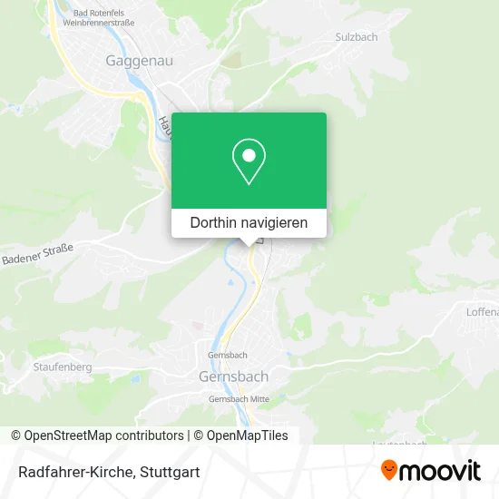 Radfahrer-Kirche Karte
