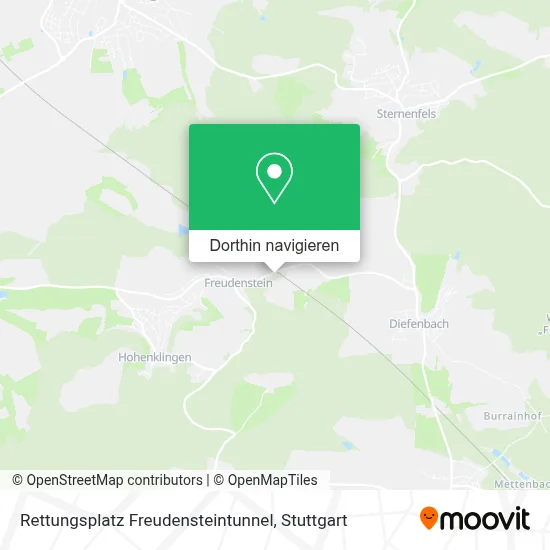 Rettungsplatz Freudensteintunnel Karte
