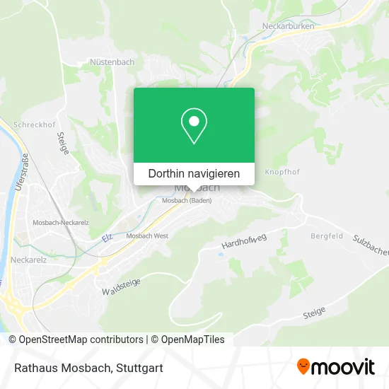 Rathaus Mosbach Karte