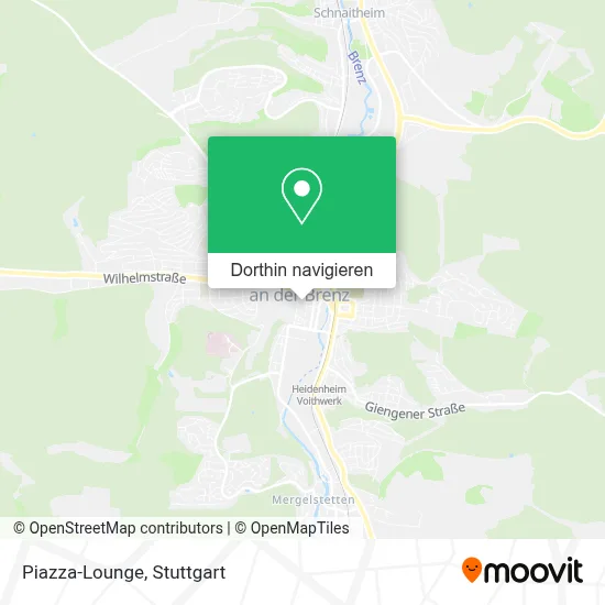 Piazza-Lounge Karte