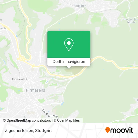 Zigeunerfelsen Karte