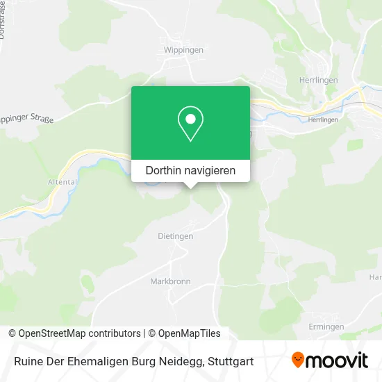 Ruine Der Ehemaligen Burg Neidegg Karte