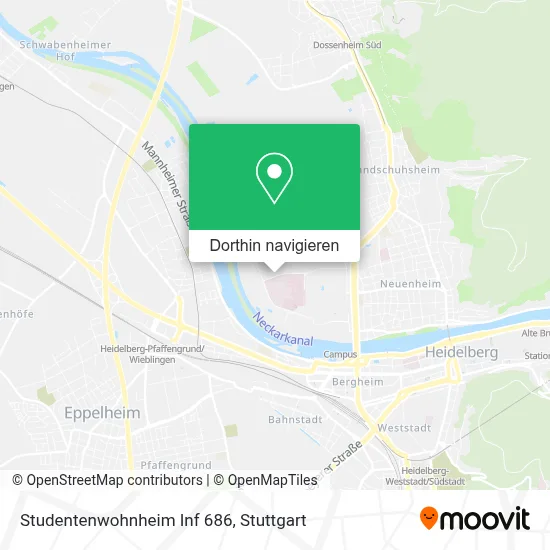 Studentenwohnheim Inf 686 Karte
