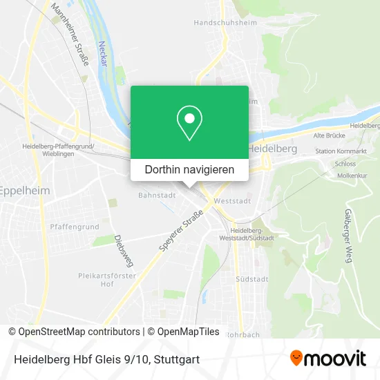 Heidelberg Hbf Gleis 9/10 Karte