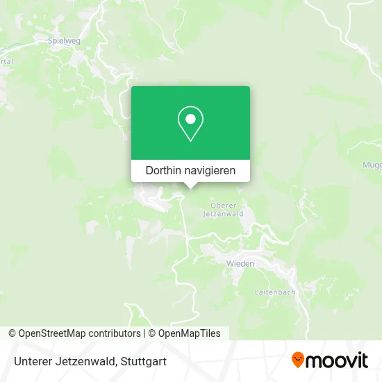 Unterer Jetzenwald Karte