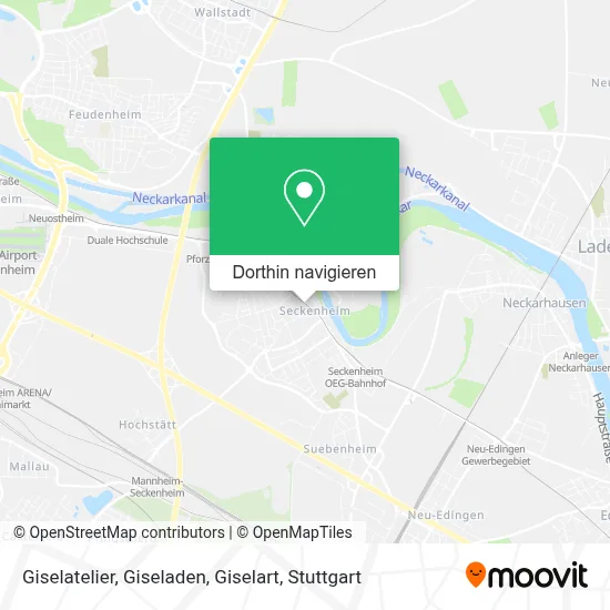 Giselatelier, Giseladen, Giselart Karte
