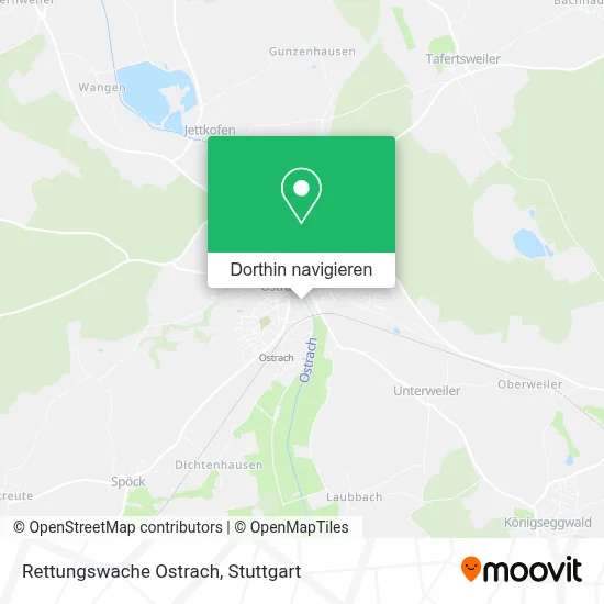 Rettungswache Ostrach Karte