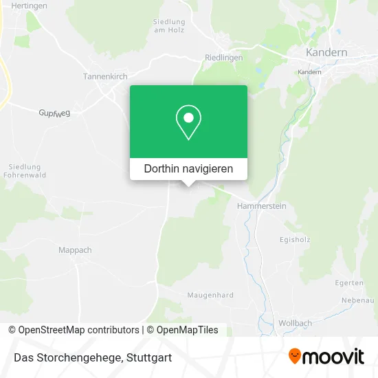 Das Storchengehege Karte