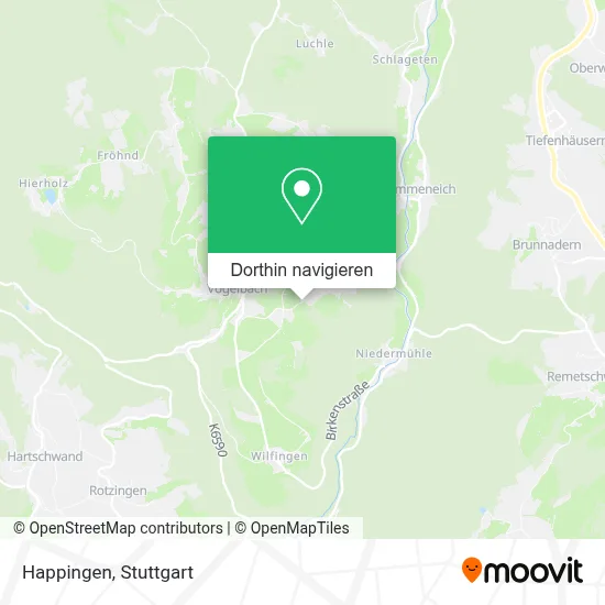 Happingen Karte