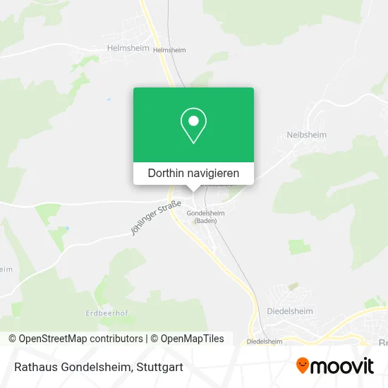 Rathaus Gondelsheim Karte