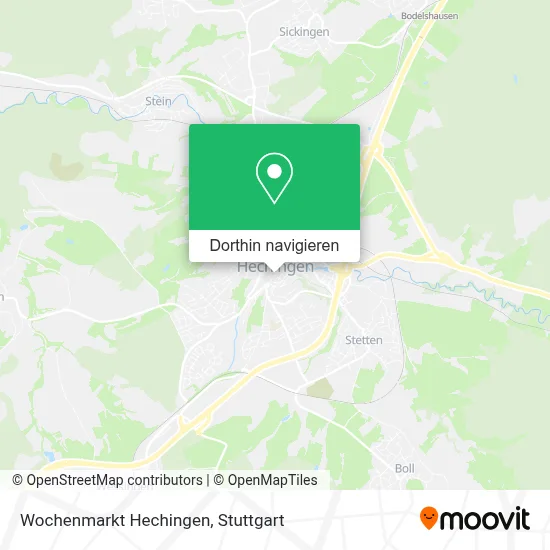 Wochenmarkt Hechingen Karte