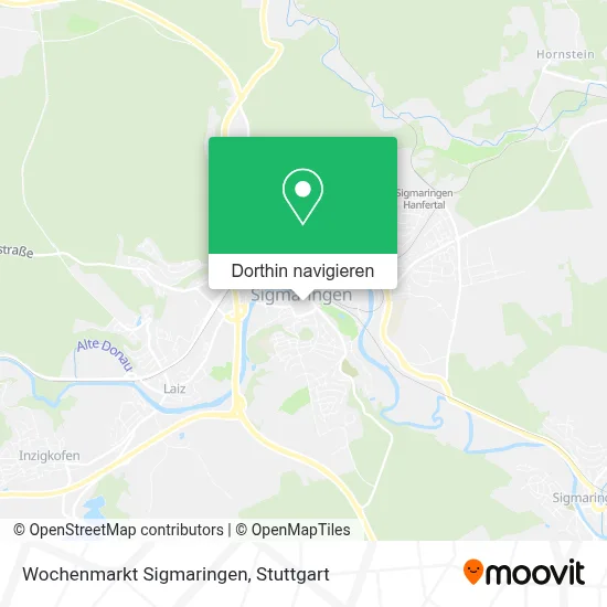 Wochenmarkt Sigmaringen Karte