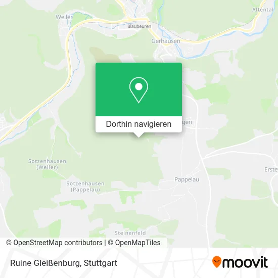 Ruine Gleißenburg Karte