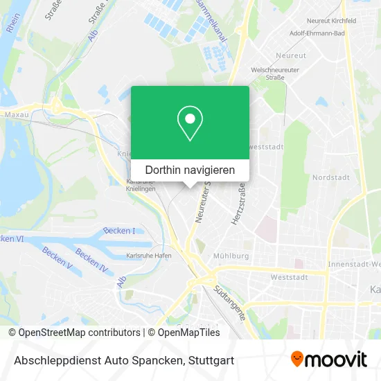 Abschleppdienst Auto Spancken Karte