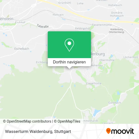 Wasserturm Waldenburg Karte