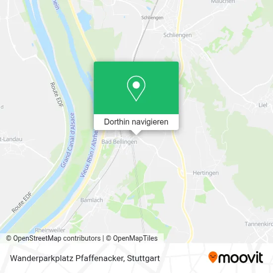 Wanderparkplatz Pfaffenacker Karte