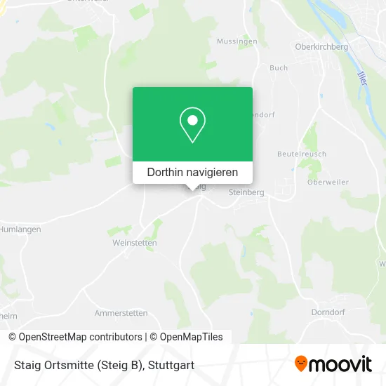 Staig Ortsmitte (Steig B) Karte