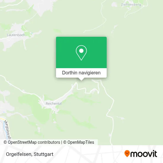 Orgelfelsen Karte