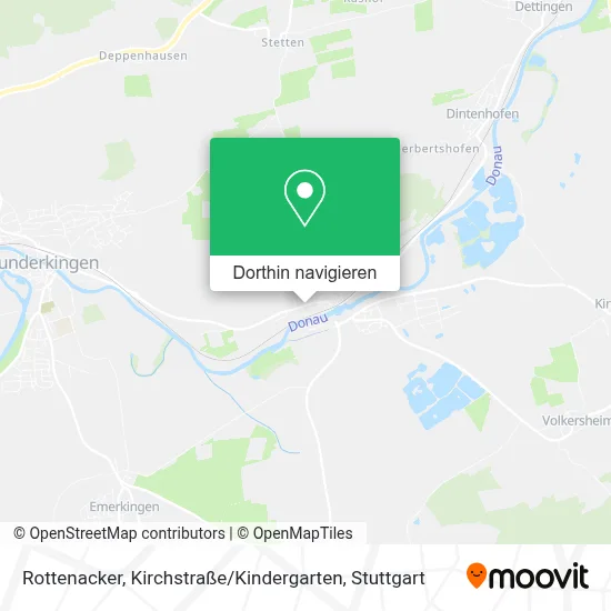 Rottenacker, Kirchstraße / Kindergarten Karte