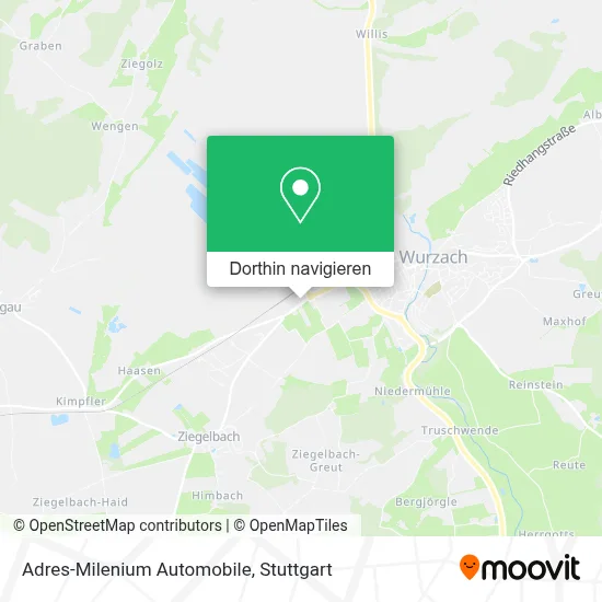 Adres-Milenium Automobile Karte
