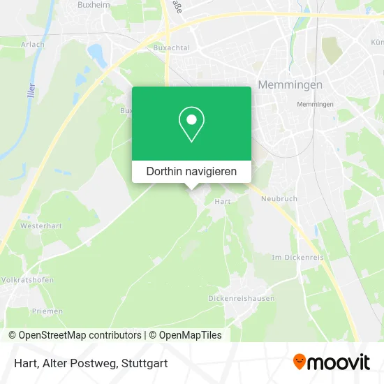 Hart, Alter Postweg Karte