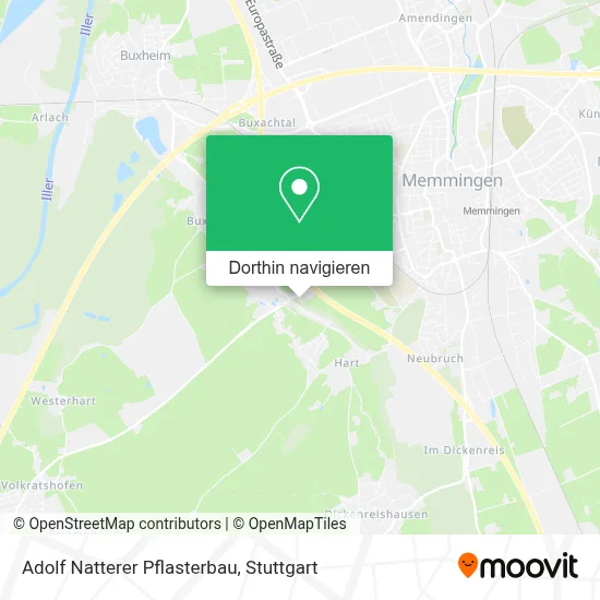 Adolf Natterer Pflasterbau Karte