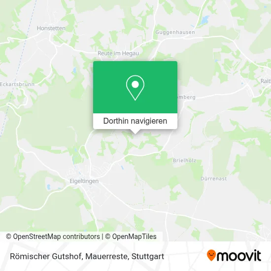 Römischer Gutshof, Mauerreste Karte