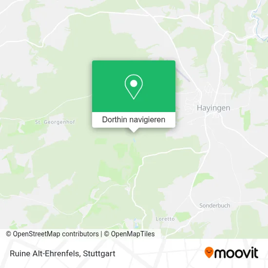 Ruine Alt-Ehrenfels Karte
