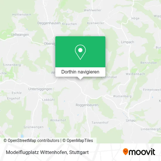 Modelflugplatz Wittenhofen Karte