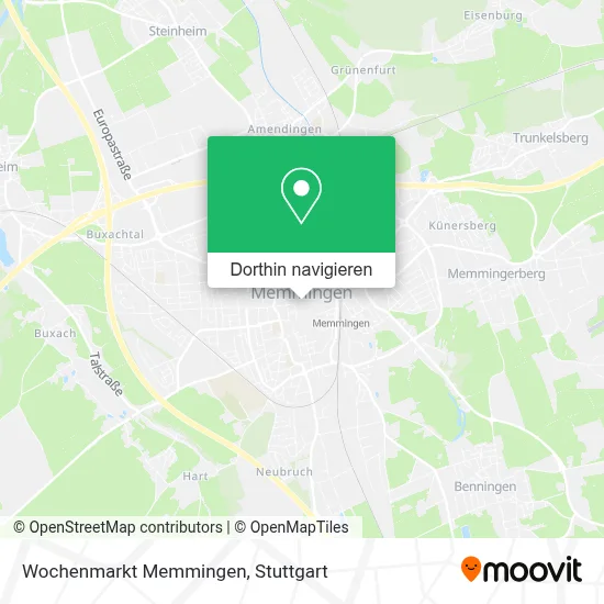 Wochenmarkt Memmingen Karte