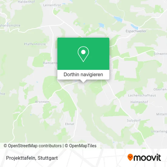 Projekttafeln Karte