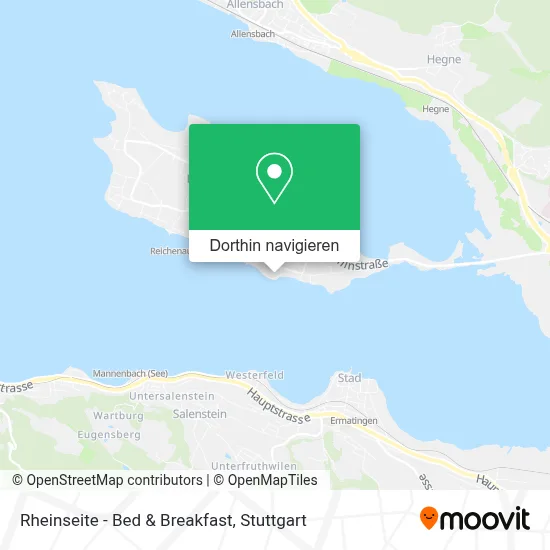 Rheinseite - Bed & Breakfast Karte