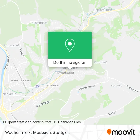 Wochenmarkt Mosbach Karte