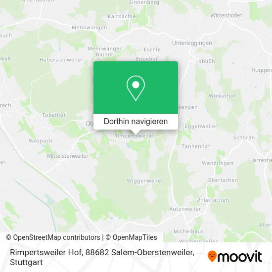 Rimpertsweiler Hof, 88682 Salem-Oberstenweiler Karte