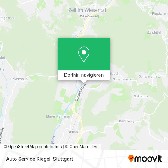 Auto Service Riegel Karte