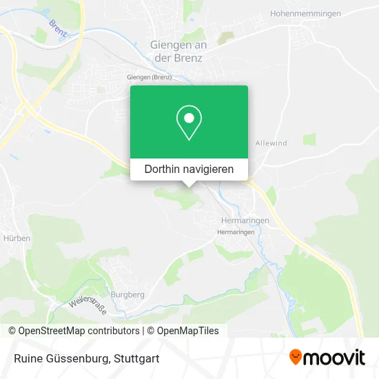Ruine Güssenburg Karte