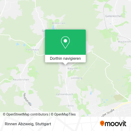 Rinnen Abzweig Karte