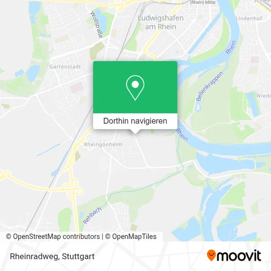 Rheinradweg Karte