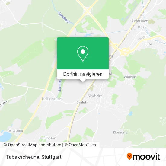 Tabakscheune Karte