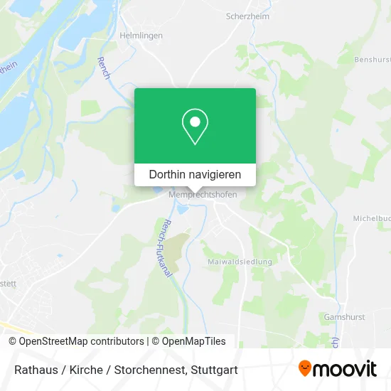 Rathaus / Kirche / Storchennest Karte