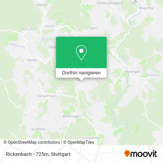 Rickenbach - 725m Karte