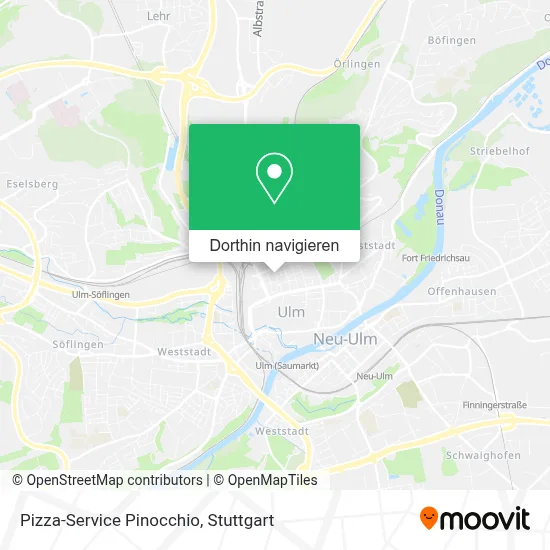Pizza-Service Pinocchio Karte