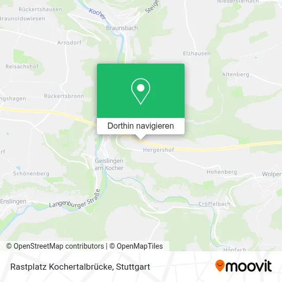 Rastplatz Kochertalbrücke Karte